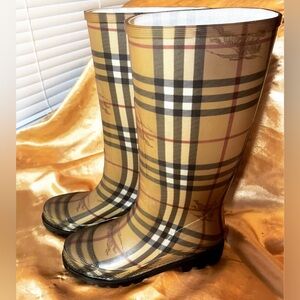 Burberry London Haymarket Check Rain Boots